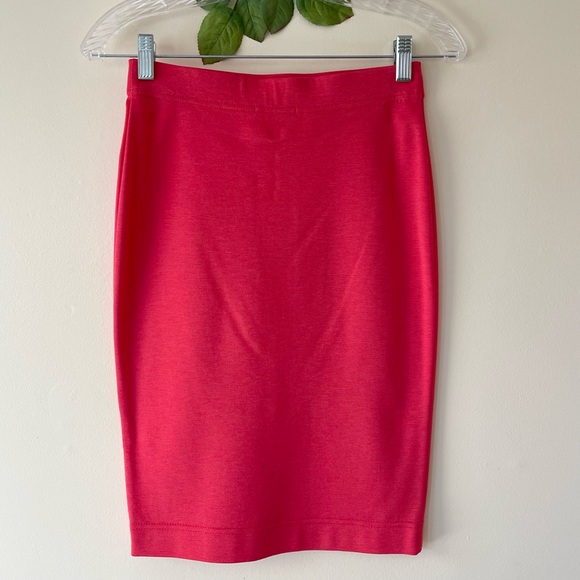 Daphne Women’s Pencil Skirt - Coral Red, Size XS/EU 36 - Picture 4 of 9